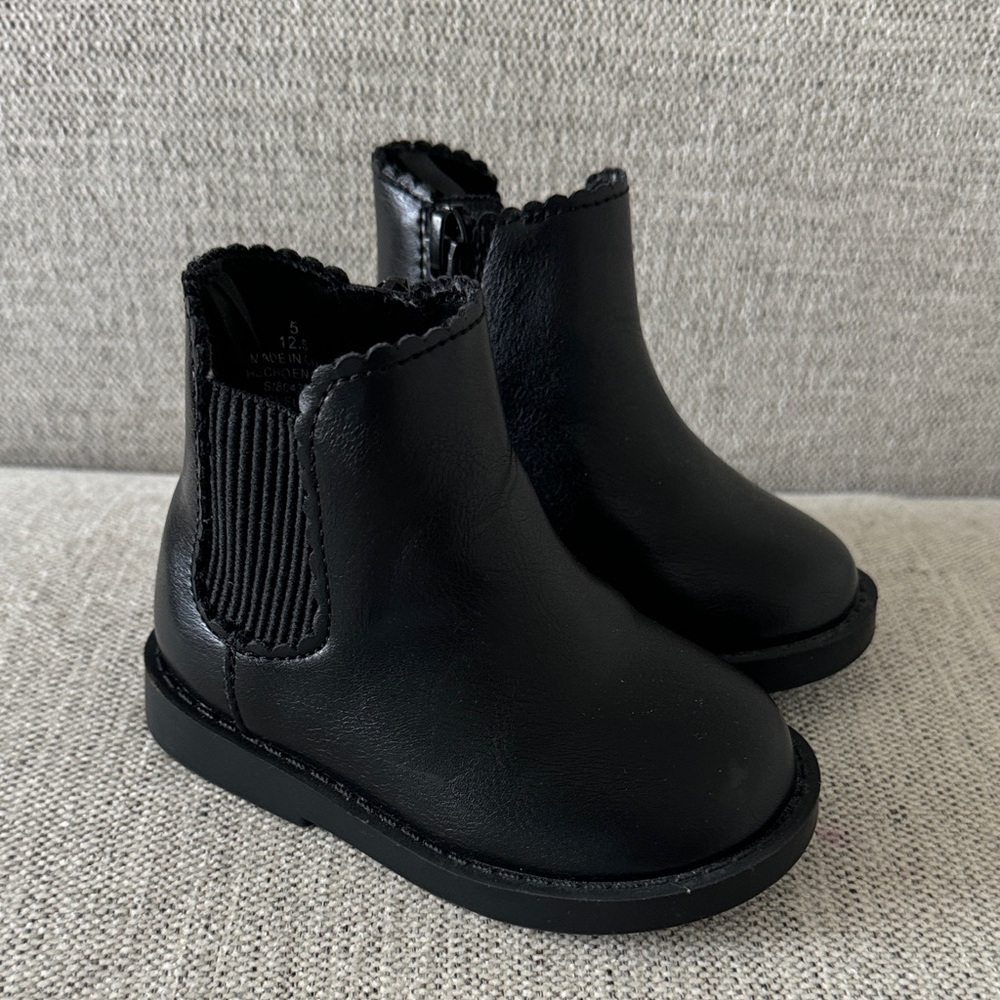 Kids Black Chelsea Boots - Classic Toddler Ankle Boots
